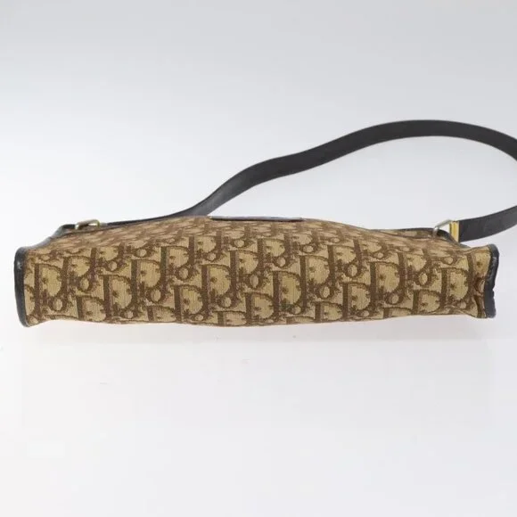 Authentic Christian Dior Trotter Canvas Shoulder Bag Brown - Picture 12 of 16